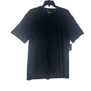 FLX Men's Luxury Soft Tee Large Tall Black Wander Wicking Polyester Spandex‎ NEW